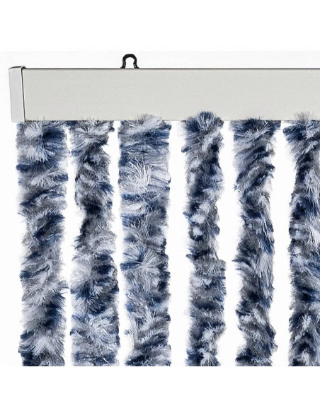 Zanzariera Blu Bianco e Argento  90x220 cm Ciniglia