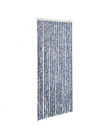 Zanzariera Blu Bianco e Argento 56x185 cm Ciniglia
