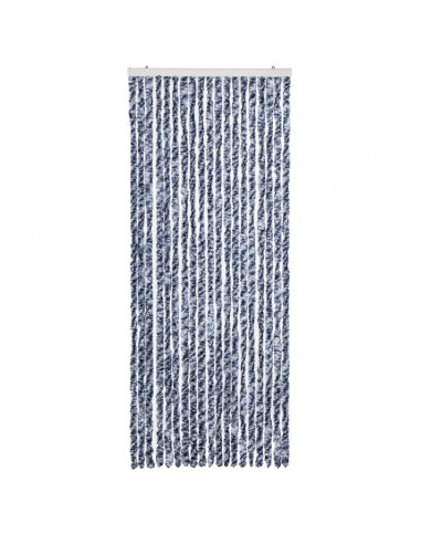 Zanzariera Blu Bianco e Argento 56x185 cm Ciniglia