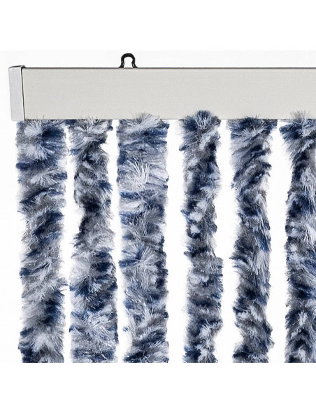 Zanzariera Blu Bianco e Argento 56x185 cm Ciniglia