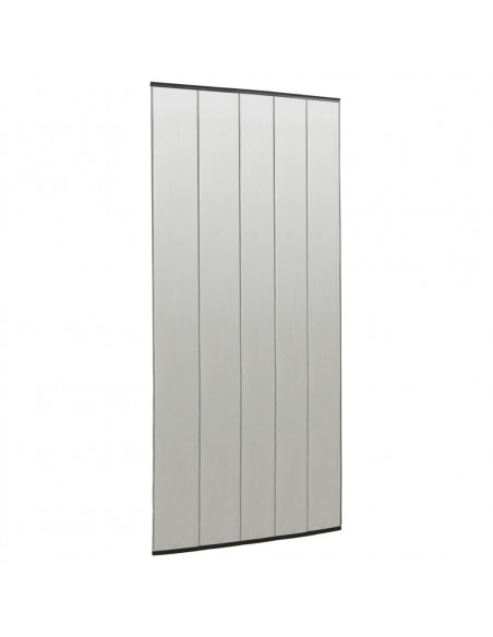 Zanzariera Porta con Tenda in Rete Nera 100x220 cm Poliestere