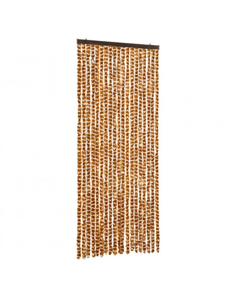 Zanzariera Ocra e Bianco 56x185 cm Ciniglia