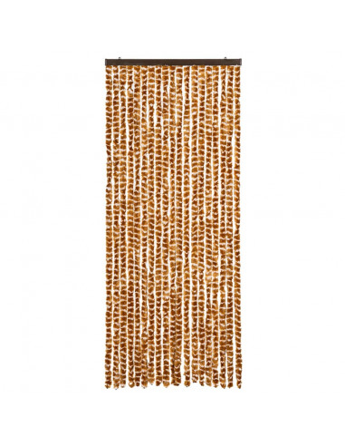 Zanzariera Ocra e Bianco 56x185 cm Ciniglia