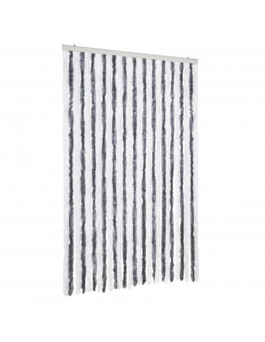 Zanzariera Grigio e Bianco 120x220 cm Ciniglia