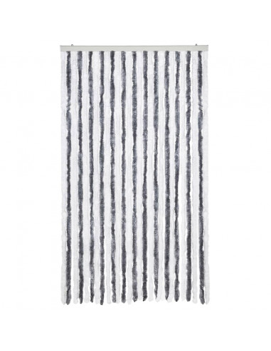 Zanzariera Grigio e Bianco 120x220 cm Ciniglia