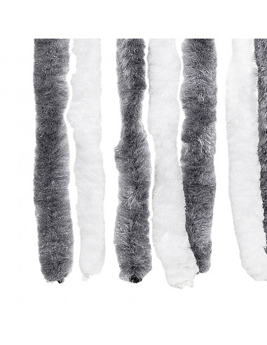 Zanzariera Grigio e Bianco 120x220 cm Ciniglia