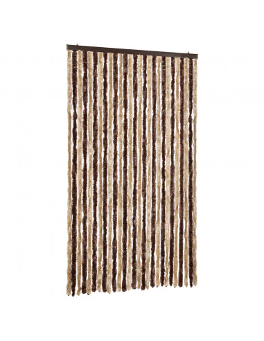 Zanzariera Beige e Marrone Chiaro 120x220 cm Ciniglia