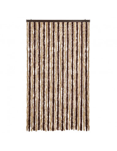 Zanzariera Beige e Marrone Chiaro 120x220 cm Ciniglia