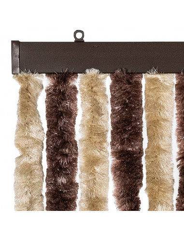 Zanzariera Beige e Marrone Chiaro 120x220 cm Ciniglia