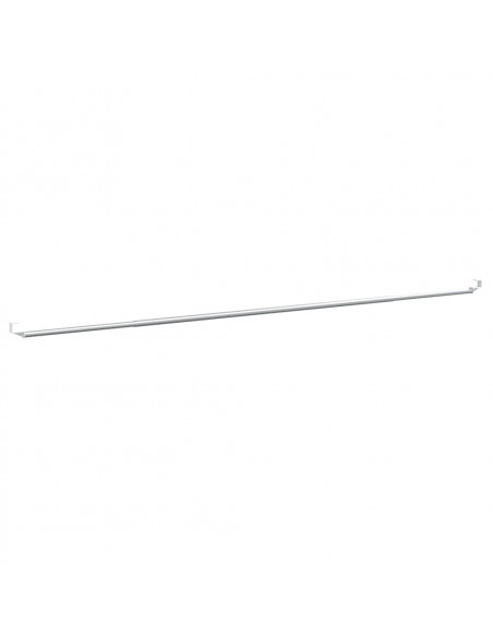 Binari per Tende 2 pz Bianco e Argento 90-130 cm Alluminio