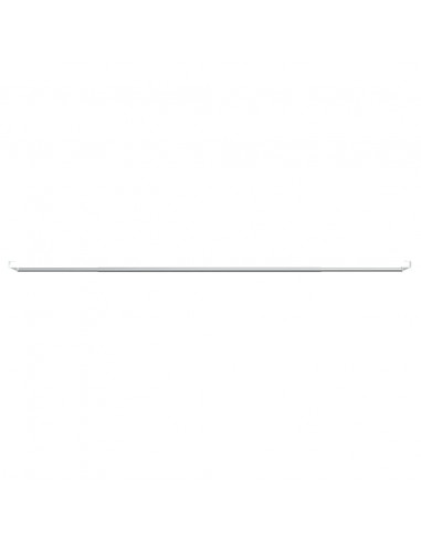 Binari per Tende 2 pz Bianco e Argento 90-130 cm Alluminio