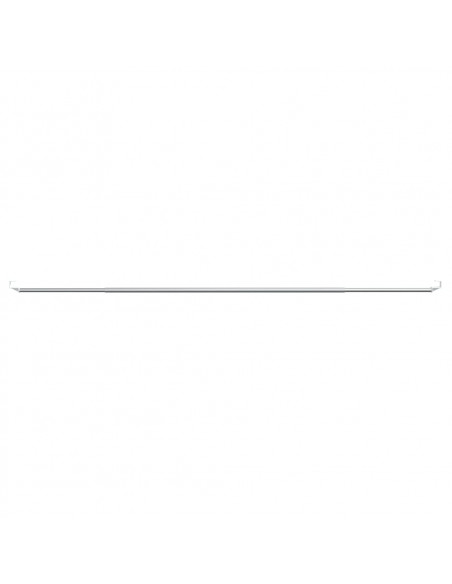 Binari per Tende 2 pz Bianco e Argento 90-130 cm Alluminio