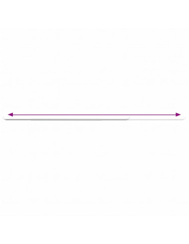 Binari per Tende 2 pz Bianco e Argento 90-130 cm Alluminio