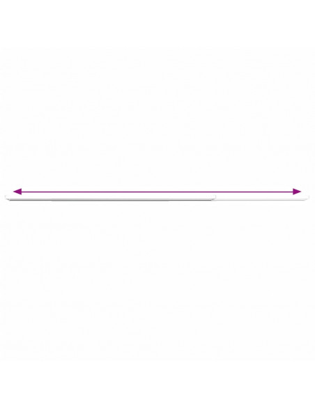 Binari per Tende 2 pz Bianco e Argento 90-130 cm Alluminio