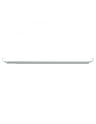 Binari per Tende 2 pz Bianco e Argento 40-60 cm Alluminio