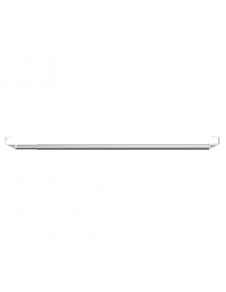 Binari per Tende 2 pz Bianco e Argento 40-60 cm Alluminio