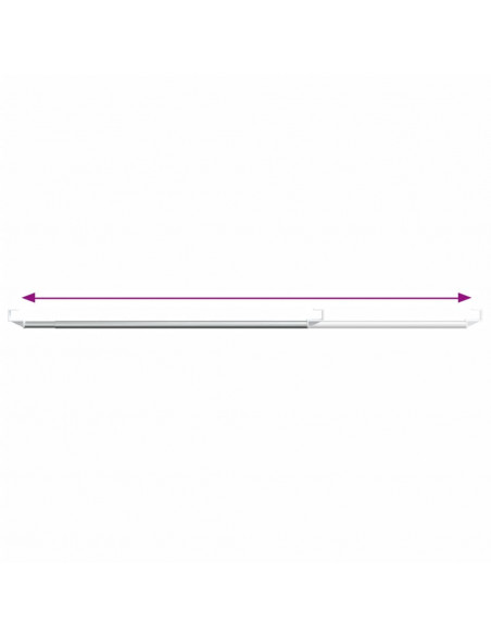 Binari per Tende 2 pz Bianco e Argento 40-60 cm Alluminio