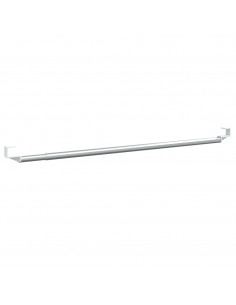 Binari per Tende 2 pz Bianco e Argento 60-105 cm Alluminio 2
