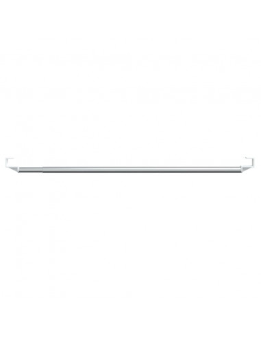 Binari per Tende 2 pz Bianco e Argento 60-105 cm Alluminio