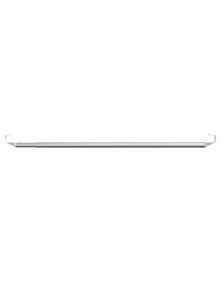 Binari per Tende 2 pz Bianco e Argento 60-105 cm Alluminio