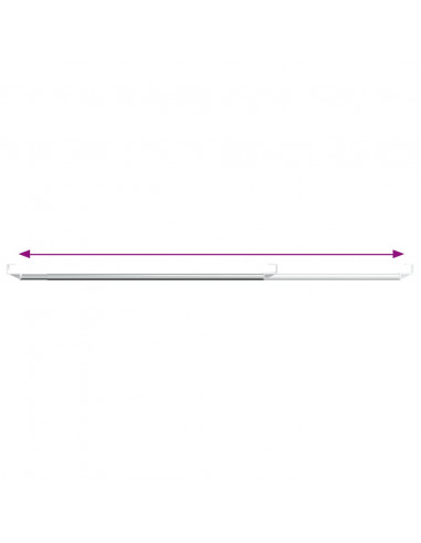 Binari per Tende 2 pz Bianco e Argento 60-105 cm Alluminio