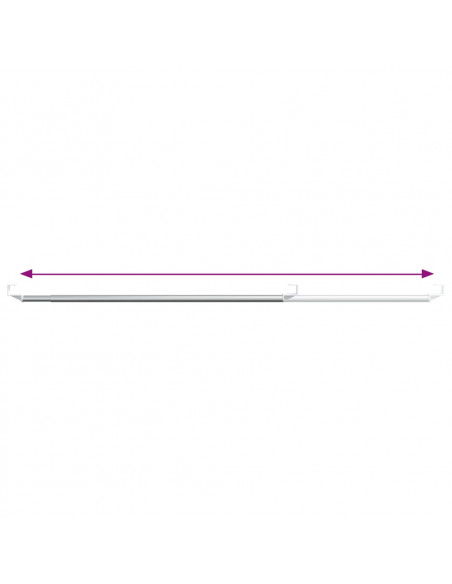Binari per Tende 2 pz Bianco e Argento 60-105 cm Alluminio