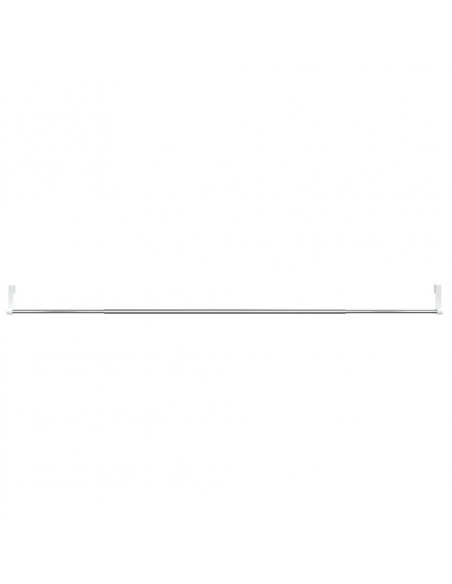 Binari per Tende 2 pz Bianco e Argento 90-135 cm Alluminio