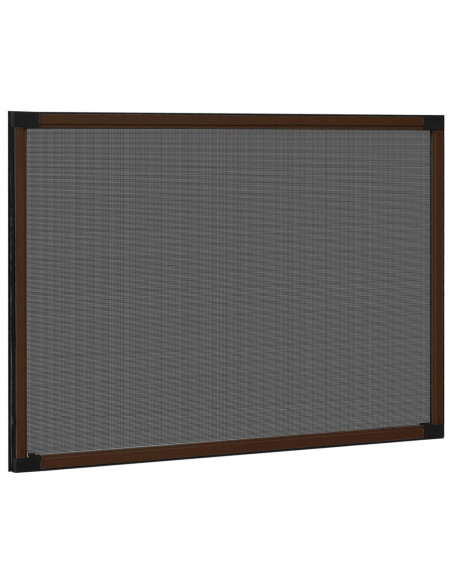Zanzariera Allungabile per Finestre Marrone (75-143)x50 cm