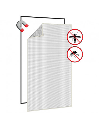 Zanzariera Magnetica per Finestre Bianca 80x140 cm