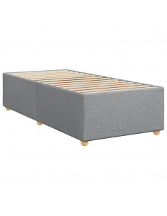 Giroletto a Molle con Materasso Grigio Chiaro 80x200 cm Tessuto