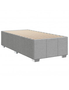 Giroletto a Molle con Materasso Grigio Chiaro 80x200 cm Tessuto
