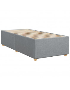 Giroletto a Molle con Materasso Grigio Chiaro 80x200 cm Tessuto