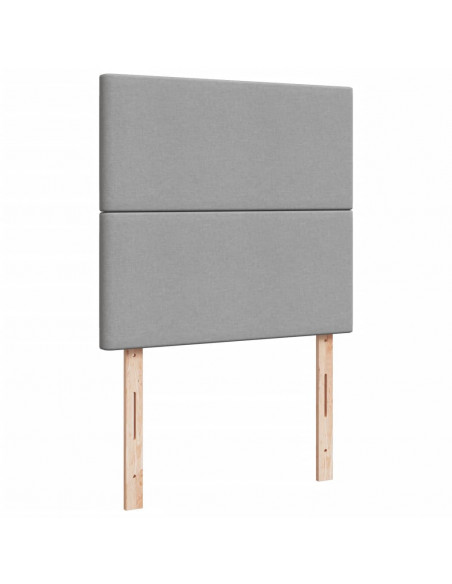 Giroletto a Molle con Materasso Grigio Chiaro 80x200 cm Tessuto