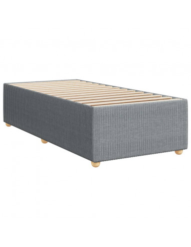Giroletto a Molle con Materasso Grigio Chiaro 90x190 cm Tessuto