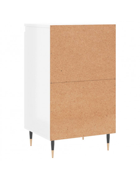 Credenze 2 pz Bianco Lucido 40x35x70 cm in Legno Multistrato