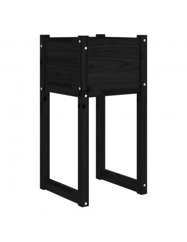 Fioriera Bianca 40x40x81 cm in Legno Massello di Pino