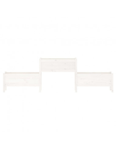 Fioriera Bianca 245,5x44x75 cm in Legno Massello di Pino