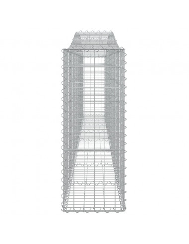 Cesti Gabbioni ad Arco 3 pz 400x30x80/100 cm Ferro Zincato