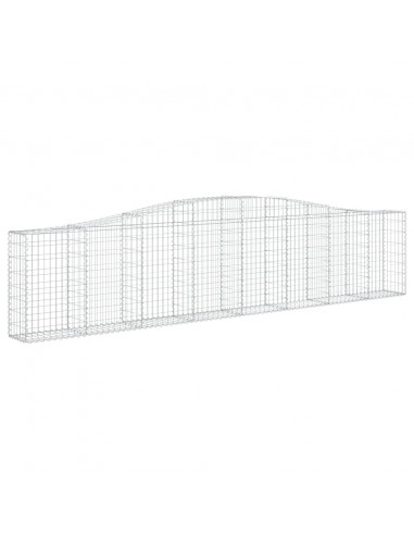 Cesti Gabbioni ad Arco 6 pz 400x30x80/100 cm Ferro Zincato