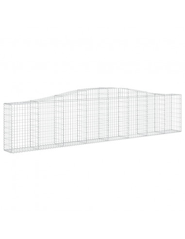 Cesti Gabbioni ad Arco 4 pz 400x30x80/100 cm Ferro Zincato