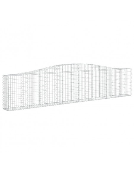 Cesti Gabbioni ad Arco 4 pz 400x30x80/100 cm Ferro Zincato