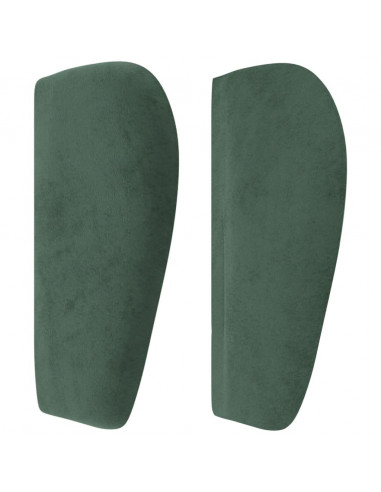 Testiera ad Orecchio Verde Scuro 163x23x78/88 cm in Velluto
