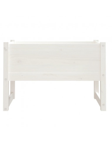 Fioriera Bianca 78x40x52 cm in Legno Massello di Pino