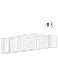 Cesti Gabbioni ad Arco 7 pz 400x30x80/100 cm Ferro Zincato 2