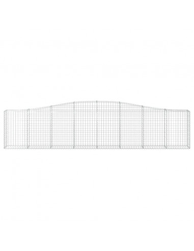 Cesti Gabbioni ad Arco 7 pz 400x30x80/100 cm Ferro Zincato