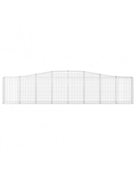 Cesti Gabbioni ad Arco 7 pz 400x30x80/100 cm Ferro Zincato