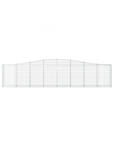 Cesti Gabbioni ad Arco 9 pz 400x30x80/100 cm Ferro Zincato