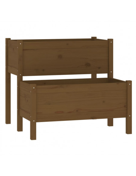 Fioriera Miele 84,5x84x75 cm in Legno Massello di Pino