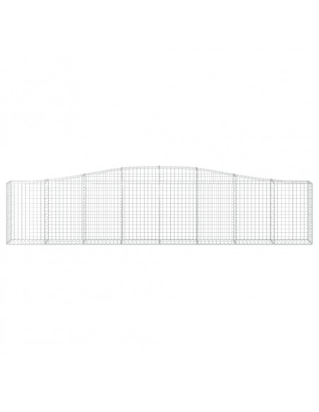 Cesti Gabbioni ad Arco 15 pz 400x30x80/100 cm Ferro Zincato