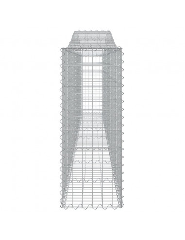 Cesti Gabbioni ad Arco 15 pz 400x30x80/100 cm Ferro Zincato